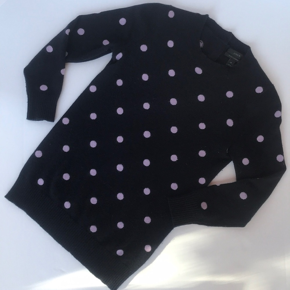 Cashmere Polka Dot Navy/Lilac Sweater